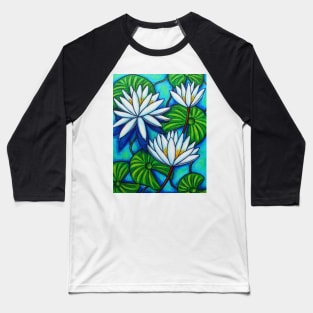 Nymphaea Blue Baseball T-Shirt